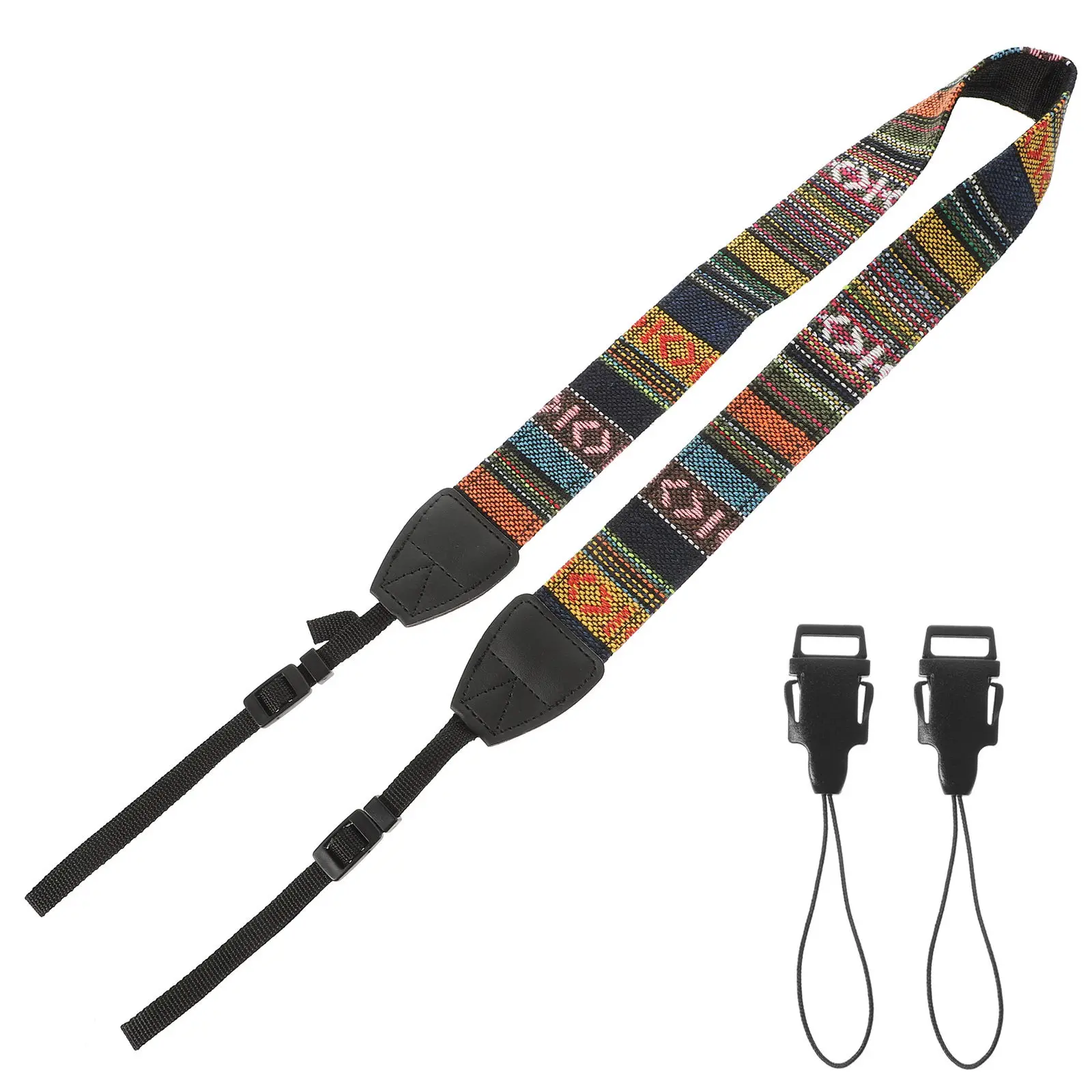 1Pcs 조정 가능한 카메라 어깨 스트랩 스카프 스타일 여행 사진을위한 편안한 야외 슬링 벨트 목 어깨 벨트