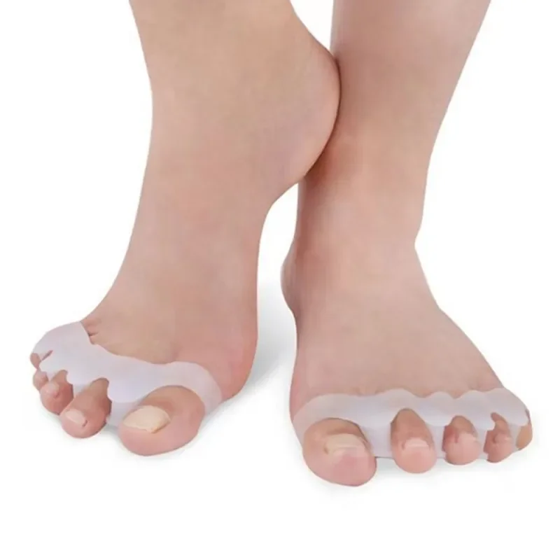 Toe Separators 2Pcs Toes Separator Hallux Valgus Bunion Corrector Soft Silicone Pedicure