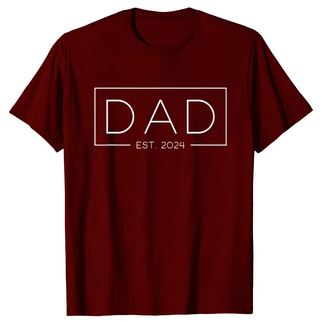 Est Attendre Bébé T-shirts D'été Style Graphique Coton Streetwear Père 2024 Nouveau Papa Cadeaux Papa T-shirt Vêtements Pour Hommes_voghion.com