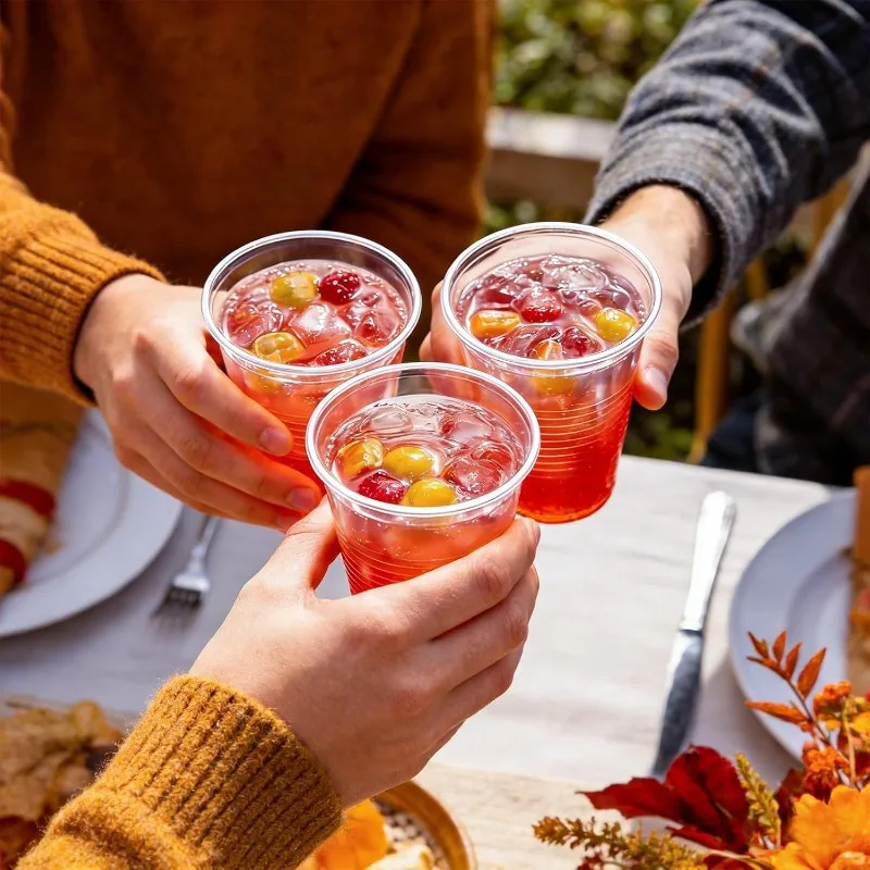 Clear Disposable 7oz Plastic Cups - 50/100 Pack