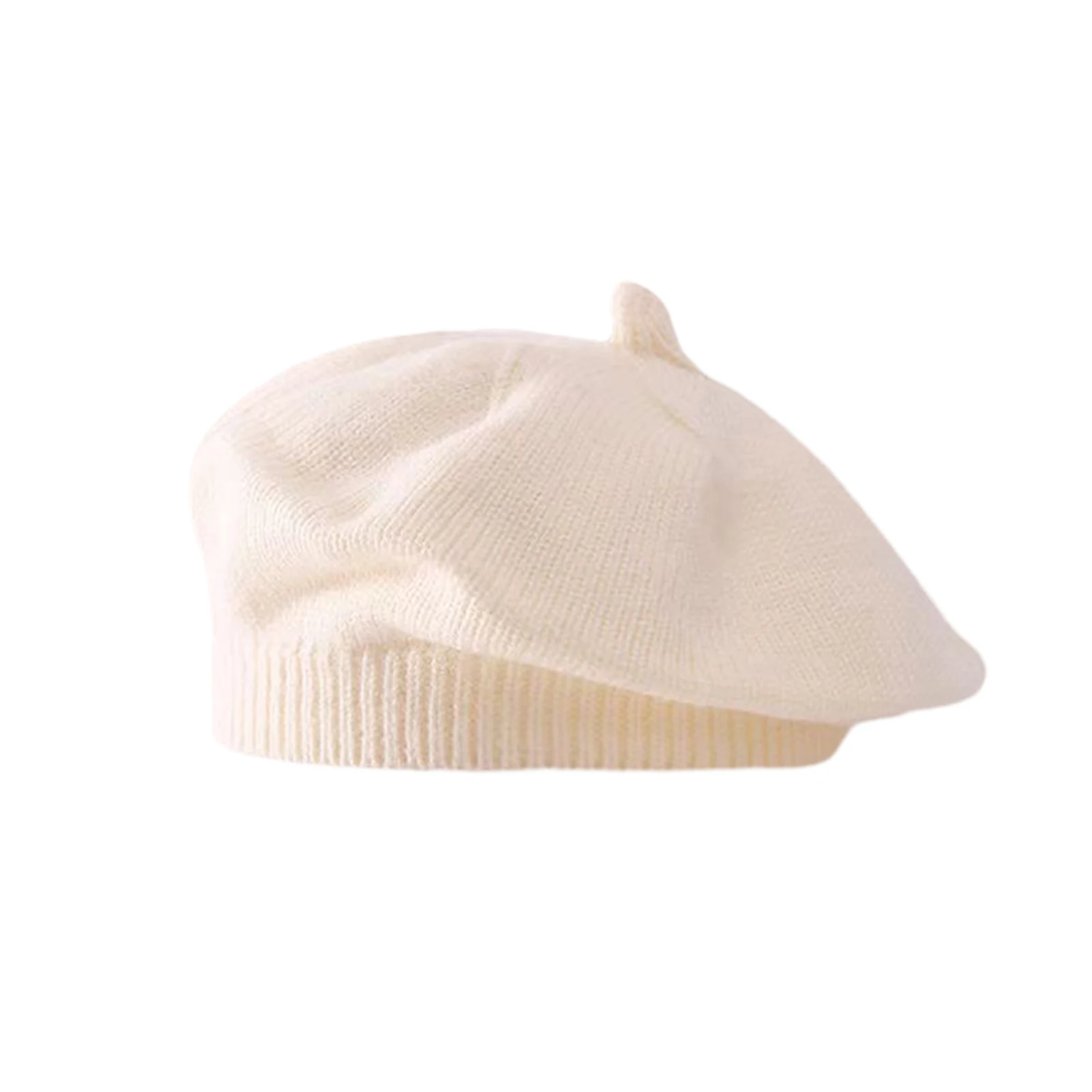 כובע ברט תינוק בן ילדה וינטאג' צבע אחיד כובעים מסרוגים רגילים לפעוטות חמים לאביב ולסתיו