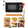 Black Microwave, with Rotary Switch Knob, 700W Countertop Small Microwave, with Microwave Turntable Plate, 6 Level Power 6