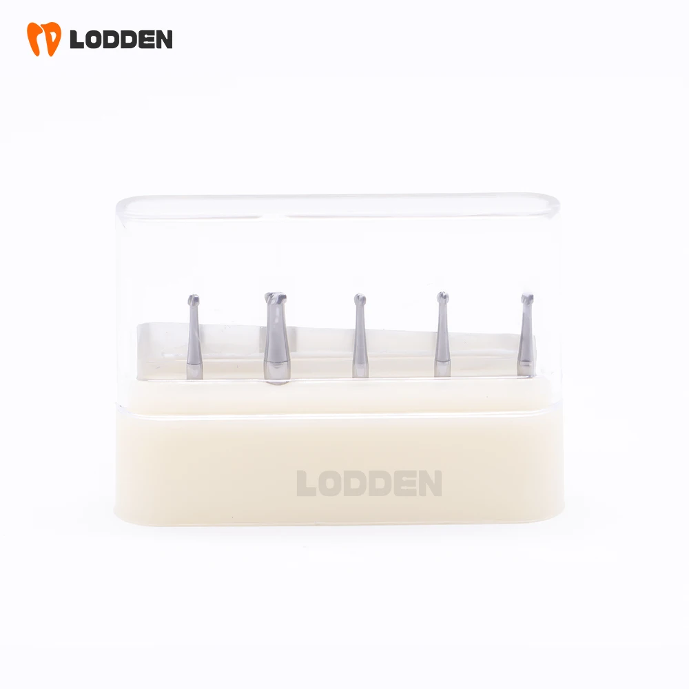 LODDEN 5 Stück/Box Wolframkarbid-Bohrer, Kugel, rund, 11 Größen, FG 1–9, einfach geschnittene Bohrer, 1,6 mm, hohe Geschwindigkeit, für Zahnmedizin-Schleifwerkzeuge – Detail 15