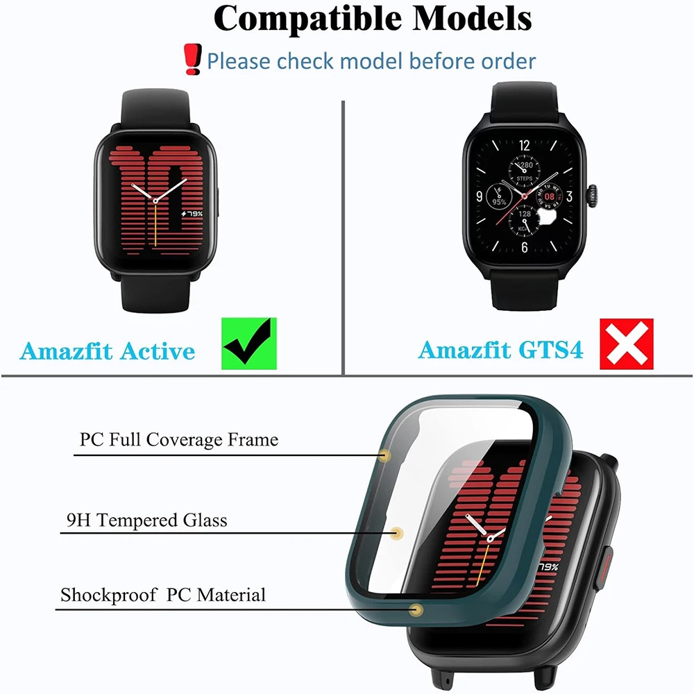 Durable Bumper Case with Tempered Glass Screen Protector and Anti-Scratch Coating.