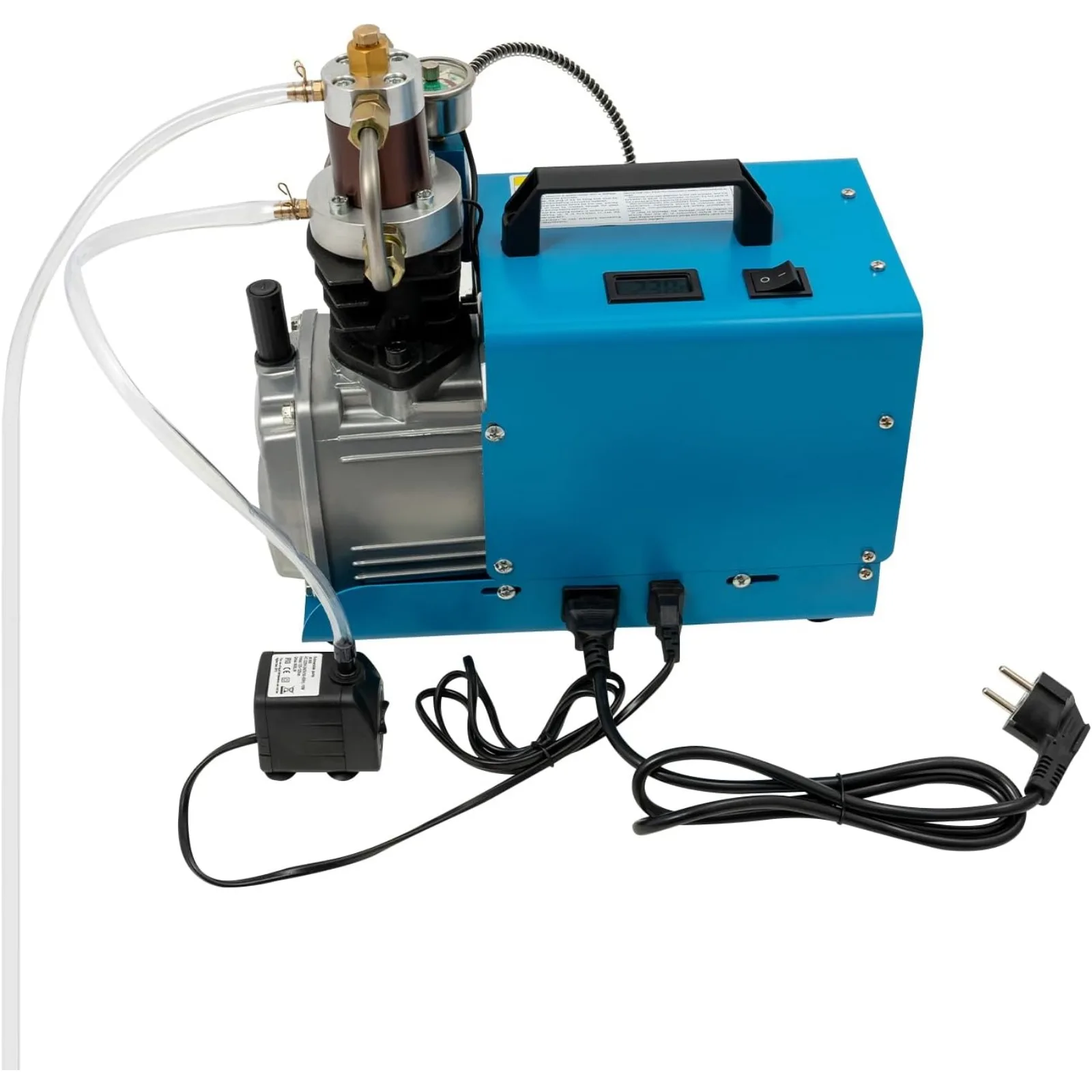 1800W PCP Air Compressor, 40Mpa compressor high pressure air pump 2800RPM, Two-Stage Compression, Anti-Rust Cylinder Head, Spa