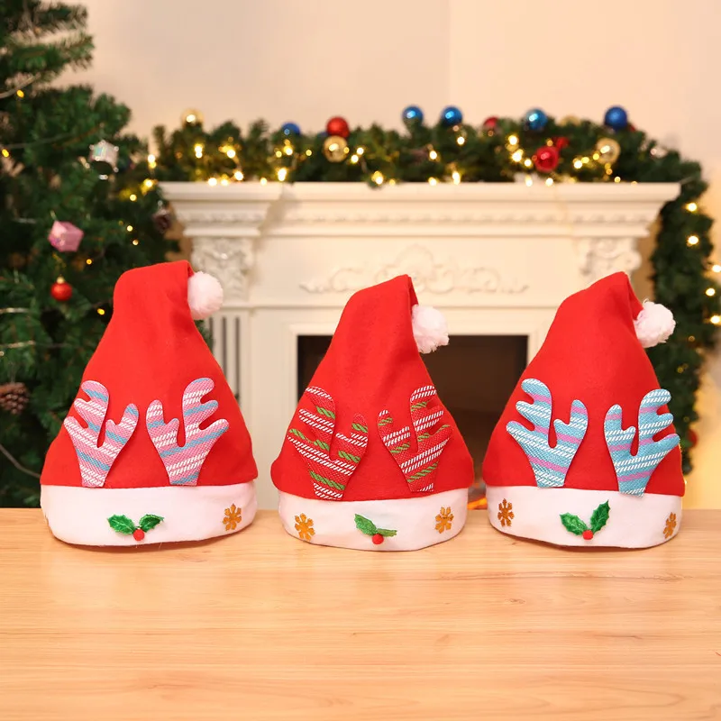 Children Christmas Hats New Year Santa Claus Snowman ElK Cap for Kindergarten Home Party Children Xmas Gift for 2-8 Year Kids