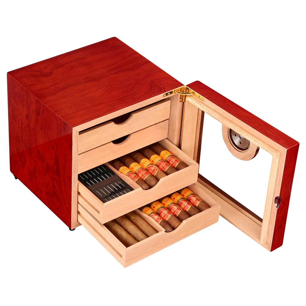 GALINERLargeCapacityCigarHumidorCedarWoodHumidorBoxForCigar
