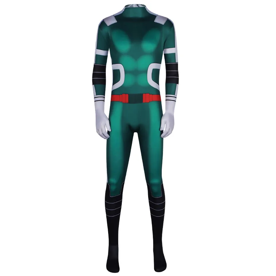 

Костюм Midoriya Izuku для косплея на Хэллоуин, Мужской зеленый костюм для взрослых, костюмы, карнавальный костюм для косплея
