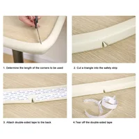 Ensemble de bandes de protection des coins de table pour bébé, protecteur de meubles de maison, couverture de protection des coins souples, soins pour nourrissons 5
