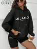 Plus Size New Women's Fashion Print Sweatshirt Female Fashion All-Match Street Hoody Crewneck Casual Hoodies Pullover