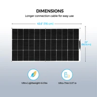 XINPUGUANG Panneau Solaire flexible Monocristallin Module 150W 19,8V. Disponible dans diverses combinaisons de kit panneaux solaires 150W, 300W, 450W, 600W 12v Système solaire kit SOLAR PANEL 4