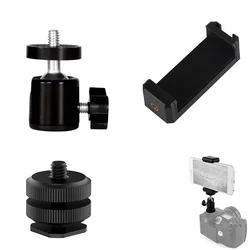 Mini Ball Head Screw Tripod Mount with Swivel Adjustment for Cameras and Accessories (1 Set)