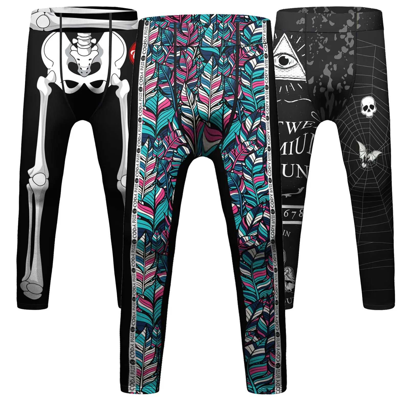 Kids MMA BJJ Compression Pants Children Jiu Jitsu Muay Thai Boxing Trousers Boys Exercise Training Tights Sport Running Leggings