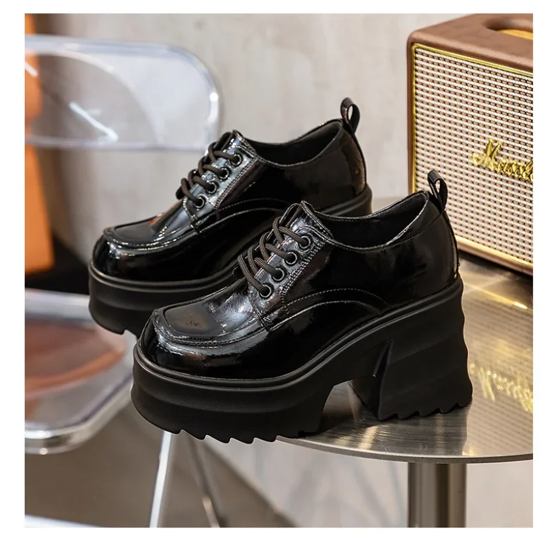Platform Shoes Woman 2022 Heel | Leather Platform Shoes