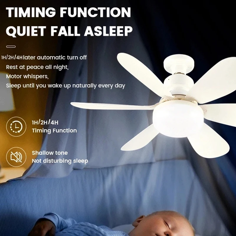 Smart 2 In 1 Ceiling Fan With Remote Control Dimming Energy-saving Lighting E27 Silence Fan Lights Bedroom Living Room Kitchen electric fan ceiling fan led ceiling fan lights led fan light
