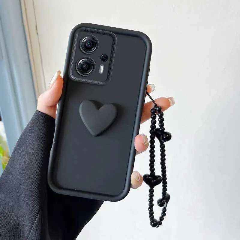 3-Piece Set: Phone Case, Black Lanyard, and Stand