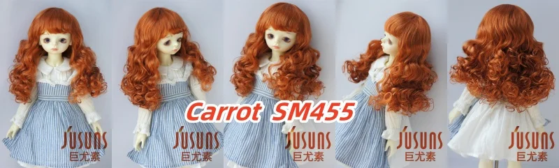 JD311 1/6 1/4 1/3 Synthetic mohair BJD wig 6-7inch 7-8inch 8-9inch Long European wave Doll hair YOSD MSD SD DOD Accessories