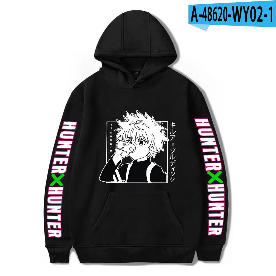 

Japanese Anime Hoodies Hunter X Hunter Men Women Pullovers Hoodies Sweatshirts Killua Zoldyck Hisoka 90s Hoody Tops Mens Hoodies