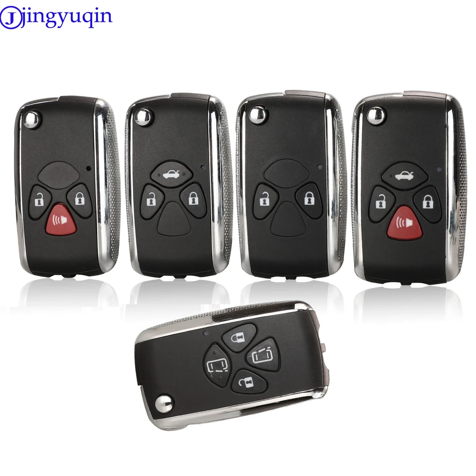 2 Estuches Carcasa Con Botones Para Llavero Remoto Plegable Toyota Camry RAV4, Tipo Navaja