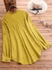 Ladies Long Sleeve Blouse Top Shirt Spring Autumn Casual Female Women Solid Single Breasted Blouse Shirt Top Plus Size 3