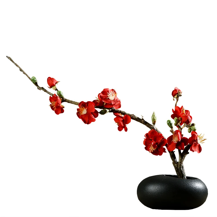 

Chinese Simple Ceramic Vase Decoration Flower Arrangement in Living Room and Dining Table Soft Home Decoration Zen Emulational