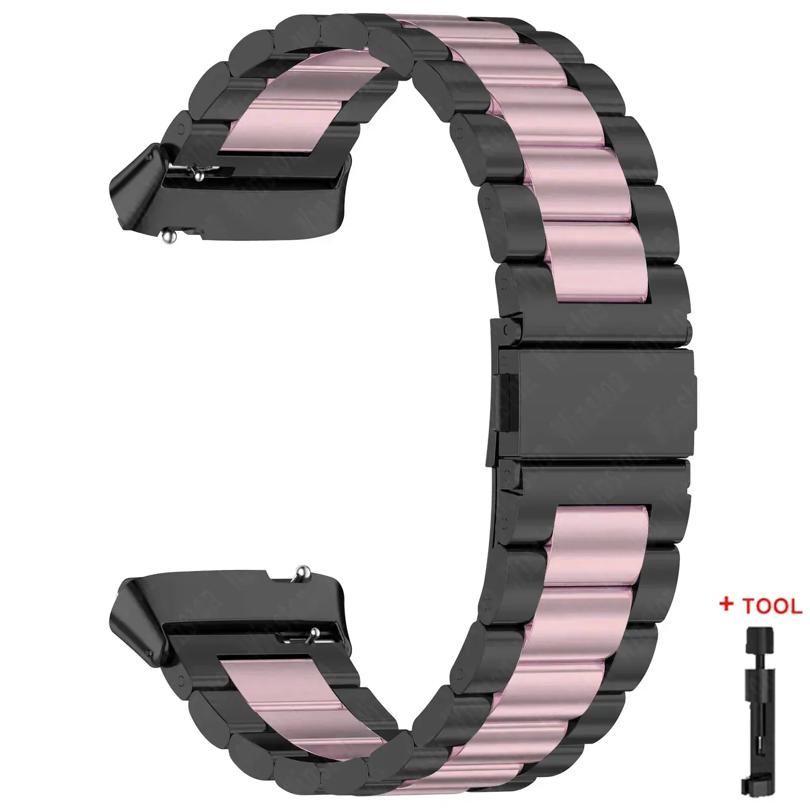 Stainless Steel No-Gap Metal Strap Wristband Bracelet