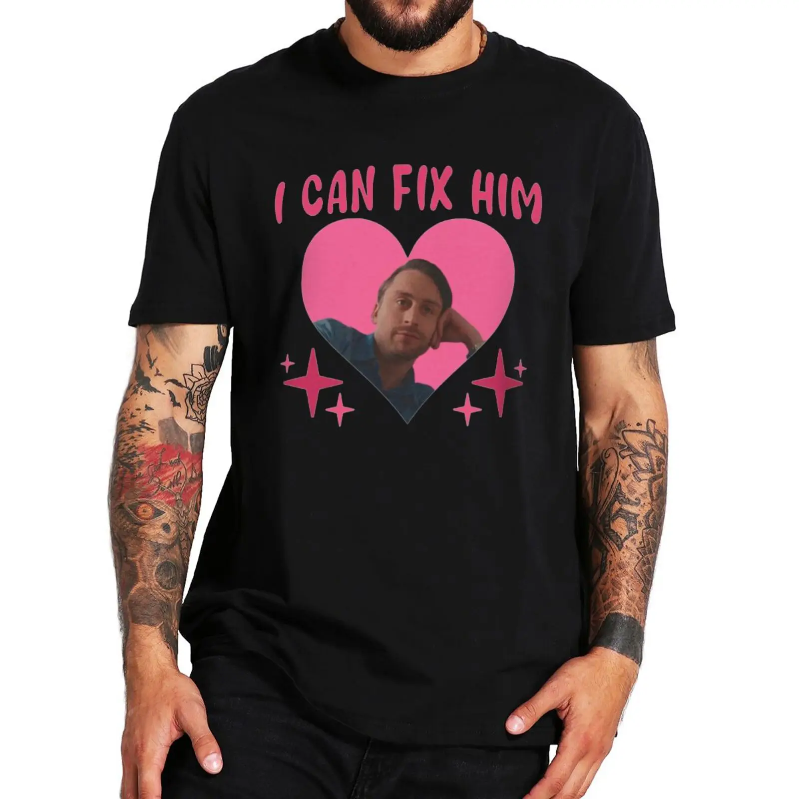 

I Can Fix Him Roman Roy T Shirt Drama TV Series Fans Gift Short Sleeve 100% Cotton Unisex Summer Casual T-shirts