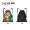 Custom Rainbow High Drawstring Backpack Sports Gym Bag for Men Women Cartoon Animation Shopping Sackpack 2