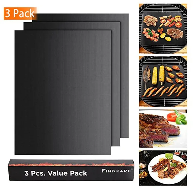 40 * 33 Cm 1Pc/Set Újrahasznosítható Nem Tapadós Grill Szőnyeg 0,2 Mm Vastag Ptfe Barbecue Sütőbetétek Bbq Főzőpad Mikrohullámú Sütő Szerszámok - Image 3