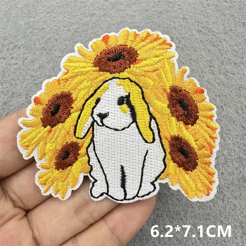 Sonnenblumen bestickte Patches für Kleidung DIY Eisen auf Patches kleine bestickte Blume dekorative Eisen auf Rucksack Patch Abzeichen – Detail 9