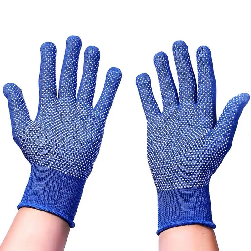 1set 10pairs Women's Summer Anti-uv Gardening Glue Dot Non-slip Gloves,  Men's Nylon Anti-skid Gloves For Cycling, Outdoor Activities, Driving,  Moving, Etc