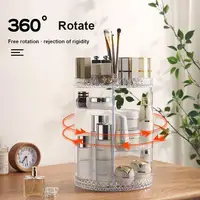 360 Degree Rotation Storage Rack 360 Rotating Makeup Organizer with 8 Adjustable Layers for Skincare Storage for Vanity 1