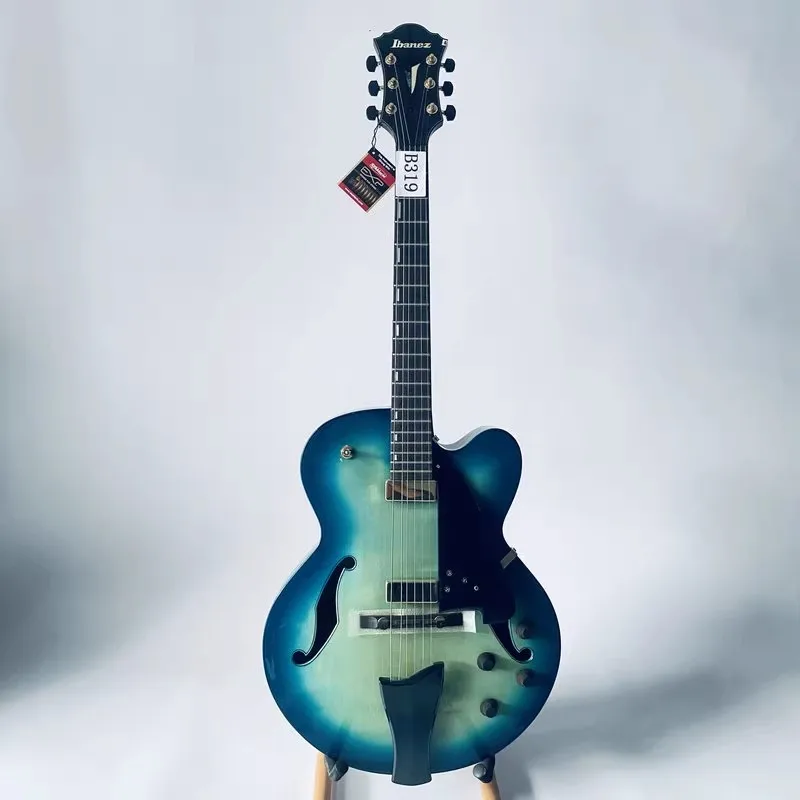 

Ibanez Jazz Guitar Full Hollowbody Blue Flamed Maple Genuine and Original Ibanez Electric Guitar Stock Items Made in China