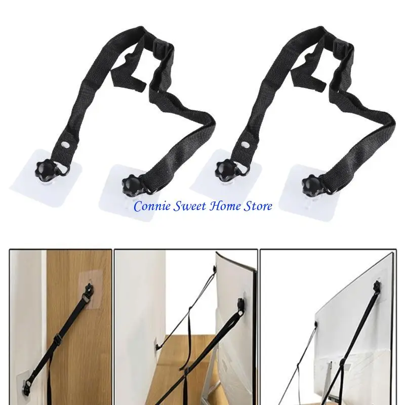 LXAF No-Drill Adhäsive Anti-Tip-Möbelanker für Baby-Proofing-Flachbildschirme Fix – Detail 7