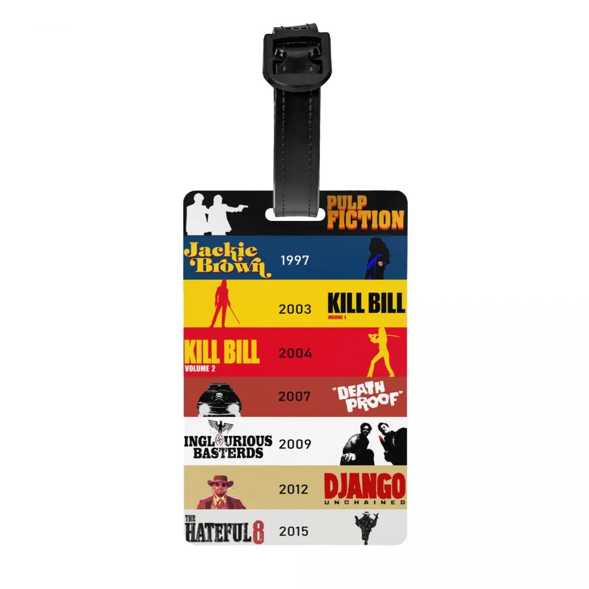 

Quentin Tarantino Film Collage Luggage Tags for Travel Suitcase Kill Bill Pulp Fiction Privacy Cover Name ID Card
