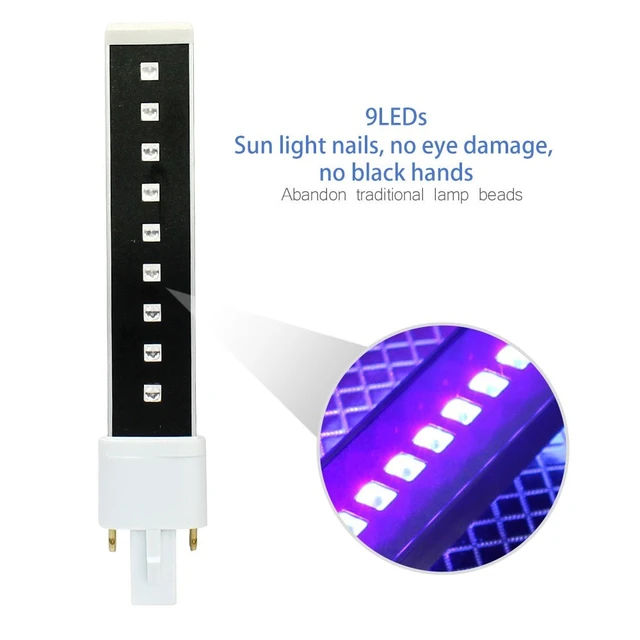 Lampe ultraviolet 9 leds aluminium - Wizelec