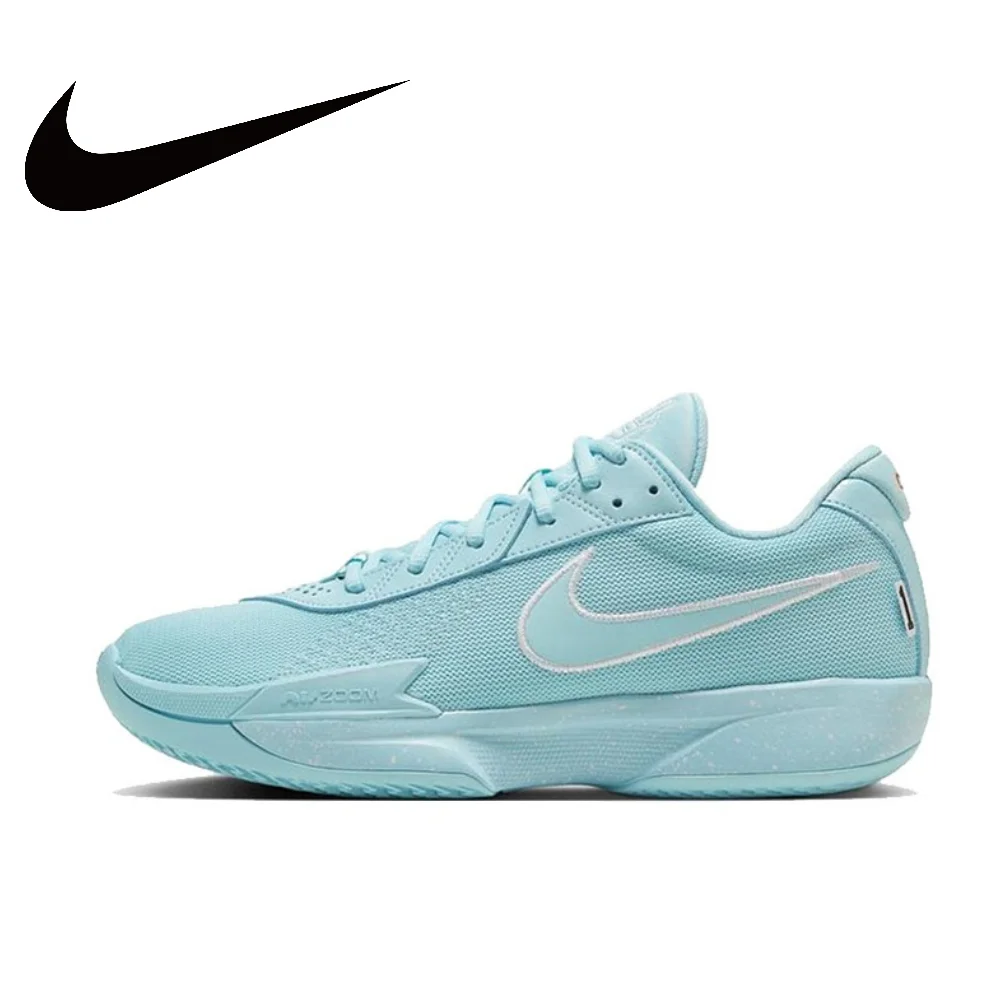 thumbnail image 1 of Nike New Air Zoom GT Cut Academy Low Zapatillas de hombre ligeras y con amortiguación Zapatillas de baloncesto cómodas Zapatillas negras y verdes, 1 of 5