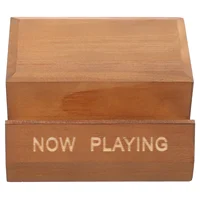 Solid Wood Record Rack Vinyl Holder Photo Album CD Stand Wooden Support Tabletop 1