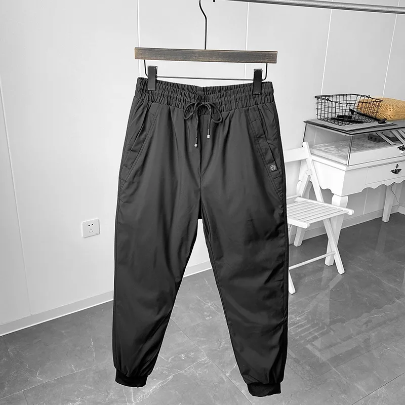 Men's Cold Resistant Long Straight Tube Leggings Warm Trousers Outdoor Camping Ski Thick 90 White Duck Down Pants Winter New