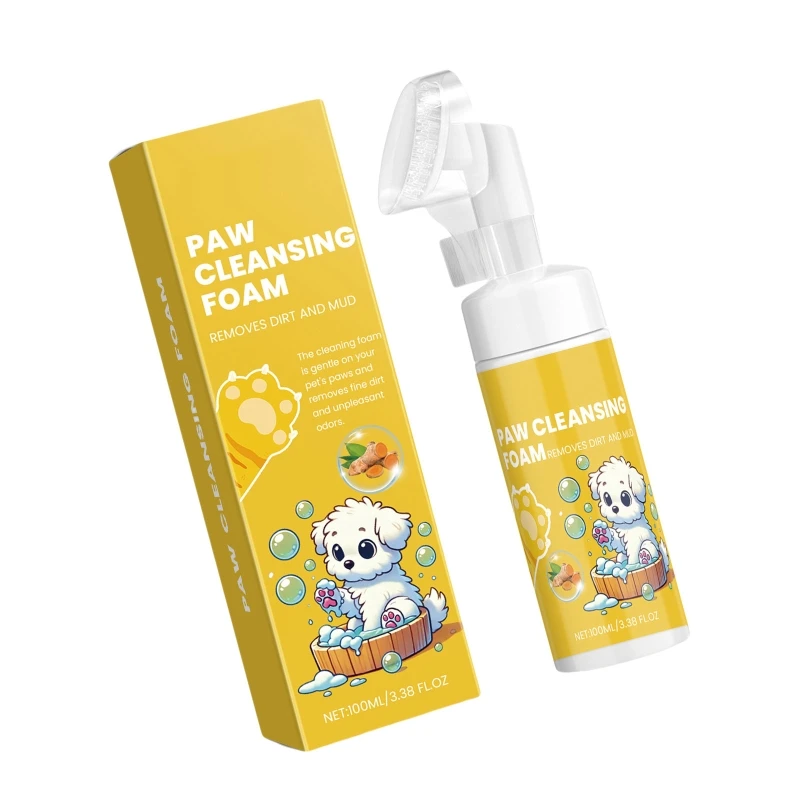 Easy Use Pet Paws Foam Cleanser Foot Wash Cleaning Foam Deep Cleanser for Pet Dog Cats Paws Washing After Outdoor Fun G5AB