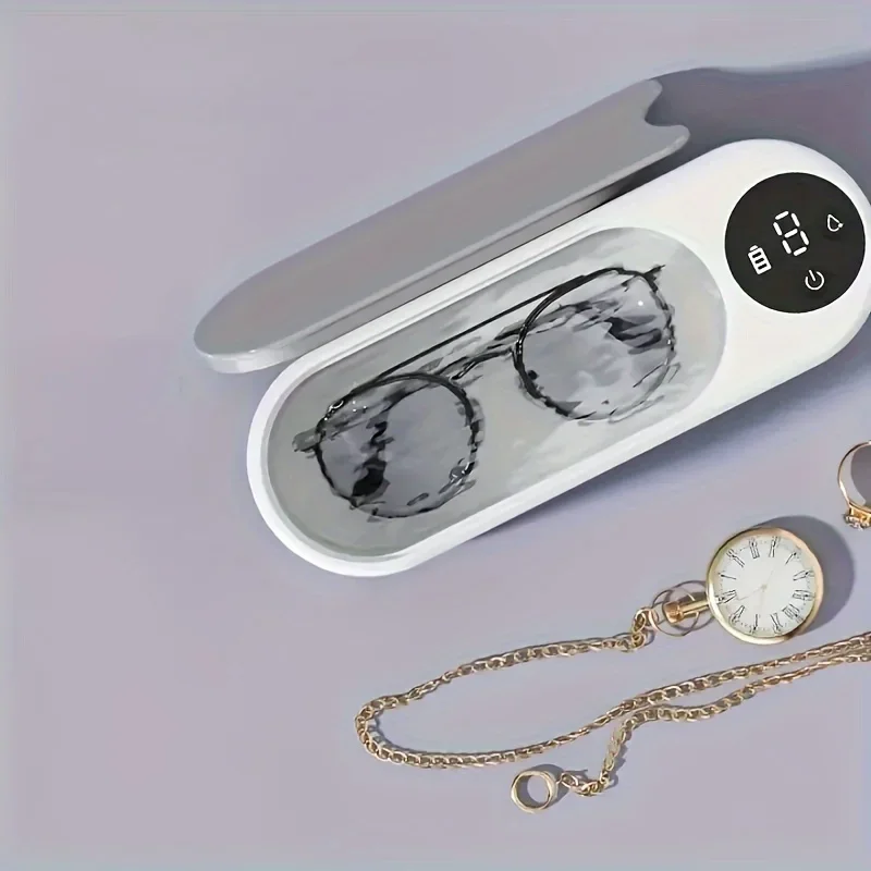Description Picture 2 of item1pc High-Frequency Ultrasonic Glasses Cleaner Machine - Wireless Control, Multi-Purpose Cleaning for Eyewear and Accessories