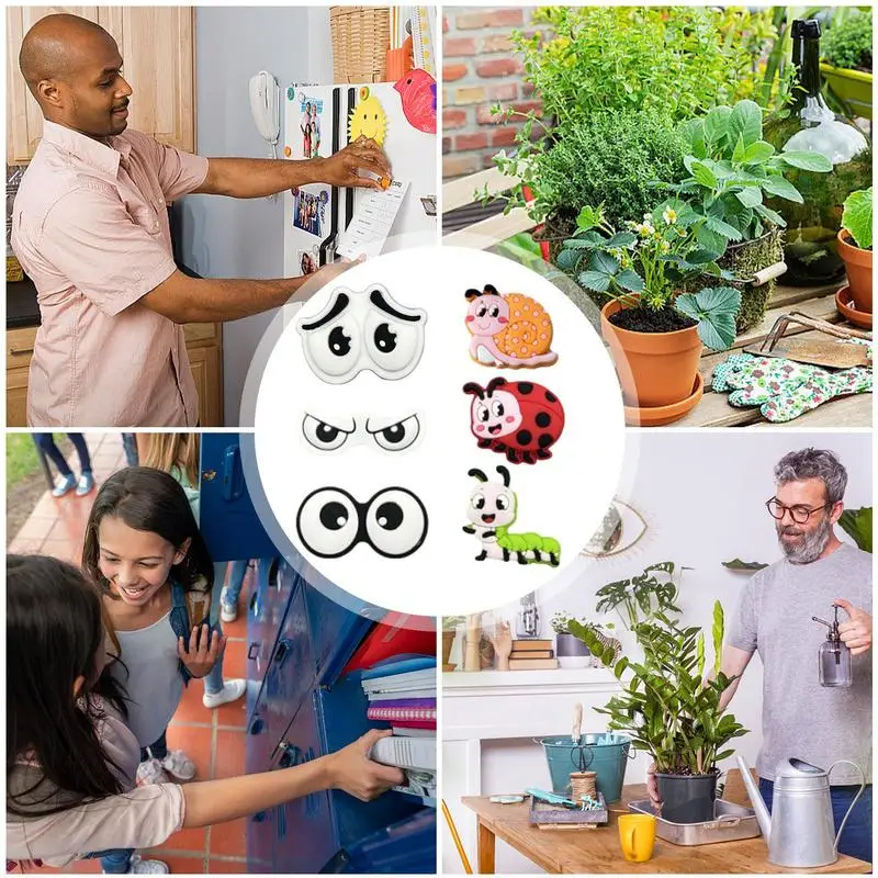 Plant Magnets Safe Potted Plants Cartoon Magnets Funny Magnet Pins Charm House Plant Accessories Plant Lover Gifts For Women Men