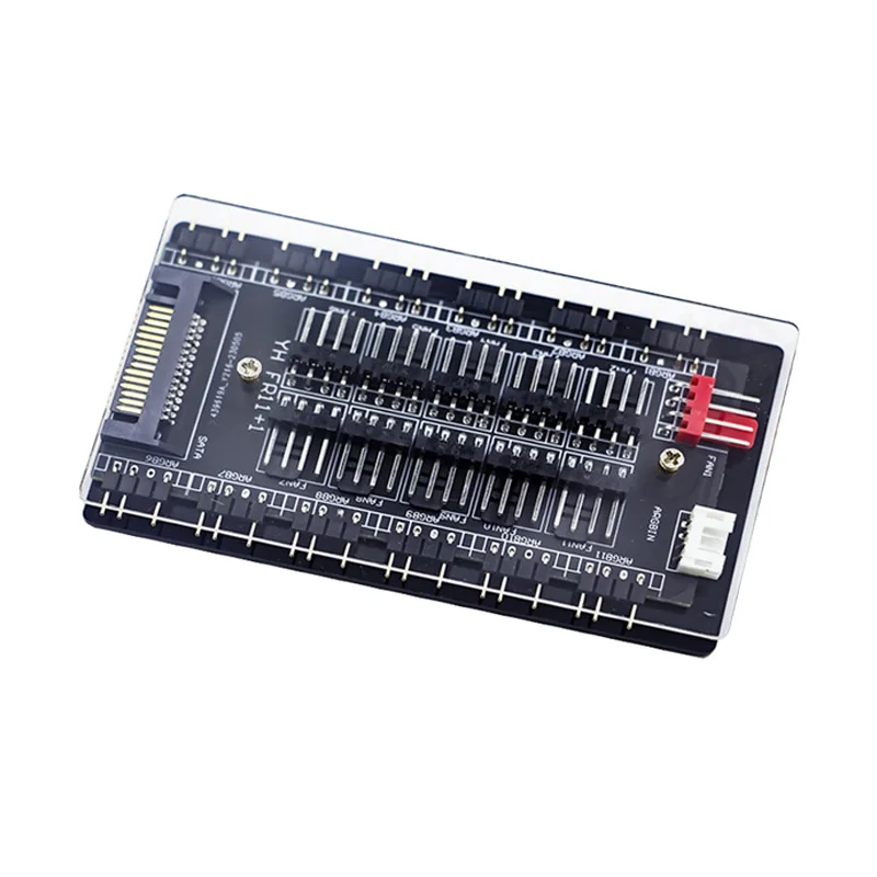 Magnetic 2 in 1 Multi Splitter Fan Hub 11 Way 5V 3PIN ARGB 12V 4PIN PWM Interface SATA Power PC Chassis Cooling Accessories chassis fan hub cooling fan hub