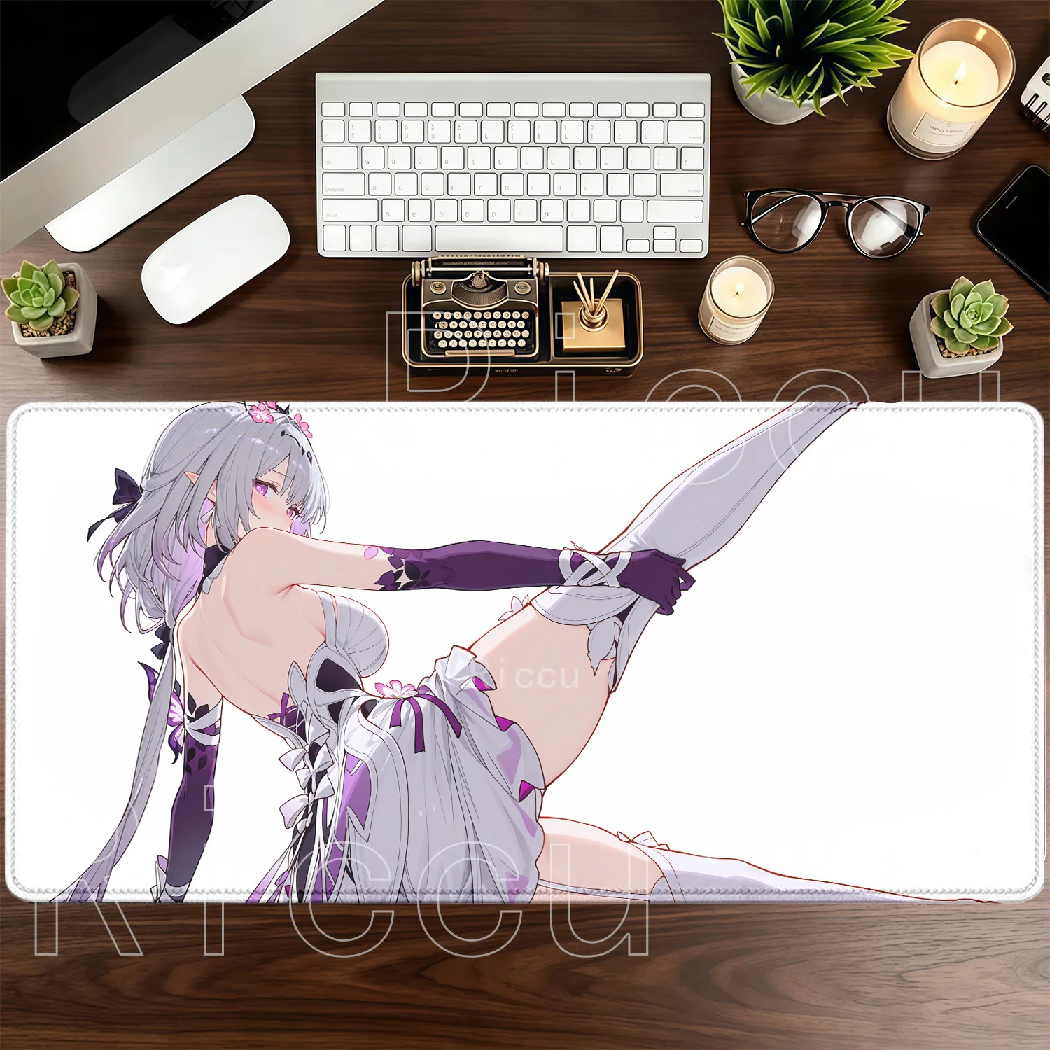 Anime Sexy Girl Large Gaming Mouse Pad with Nonslip Base - HD Printed Desk Mat