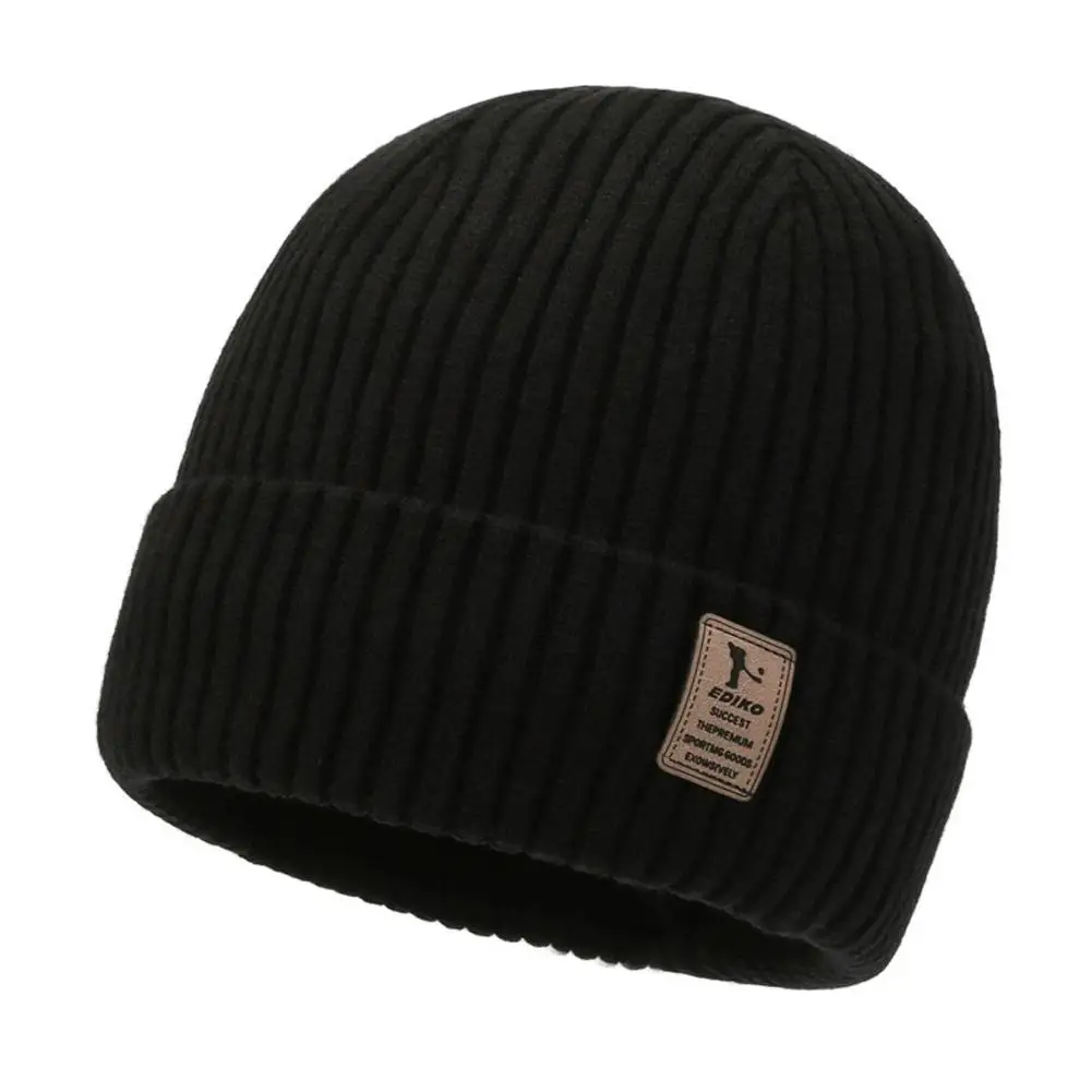 Verdickte Ohrenklappenkappe, kalt, winddicht, Skimaske, Herren-Winter-Strickmütze für Outdoor-Sport, Wandern, Snowboarden – Detail 7
