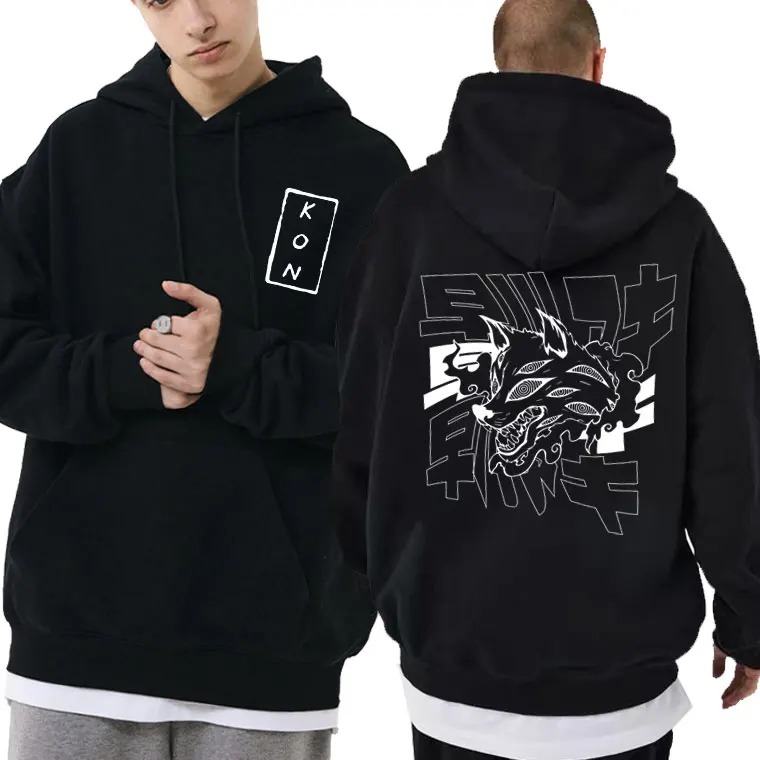 

Japanese Anime Chainsaw Man Hayakawa Aki Fox Devil Kon Graphic Hoodie Men Manga Harajuku Hooded Sweatshirt Male Vintage Hoodies