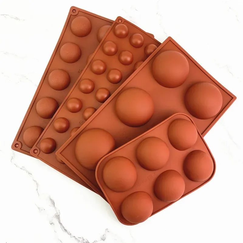 DIY 3D Ball Round Half Sphere Silicone Molds for Baking Pudding Mousse Chocolate Cake Decoration Mold Kitchen Accessories Tools