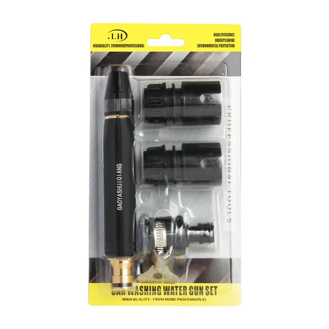 Hordozható, Nagynyomású Autómosó Vízpisztoly, Sprinkler, Hab Víztömlő Fúvóka, Fém Kerti Öntözőszerszám - Image 6