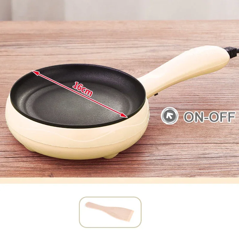 UK/US/EU Countertop Non-Stick Electric Pot Cookers & Wooden shovel Home Breakfast Machine for Quickly Cooking Egg Frying steak 3