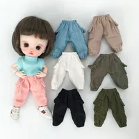 Ob11 Bjd Doll Long Overalls Pant Doll Jeans Clothes With Pocket Ob11 Diy Accessories Toys For Ob11,Obitsu11,Molly,1/12 Bjd Doll 1
